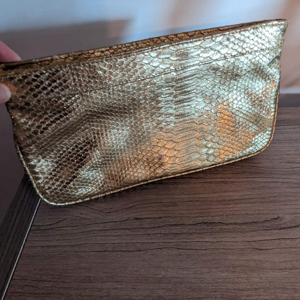 Gold Metallic Clutch handbag